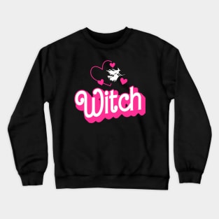 Funny Basic Witch Lazy Costume Girls Women Funny Halloween Crewneck Sweatshirt